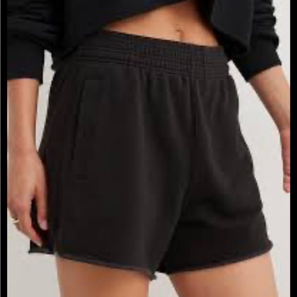 aerie Pants - Black Aerie On My Way! High Waisted Short